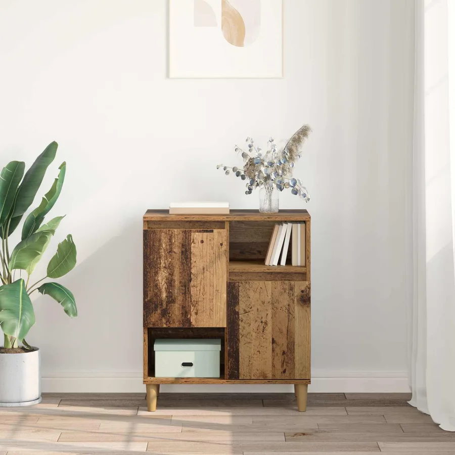 Buffet Bois ancien 35 x 60 x 70 cm Bois d'ingénierie - 4