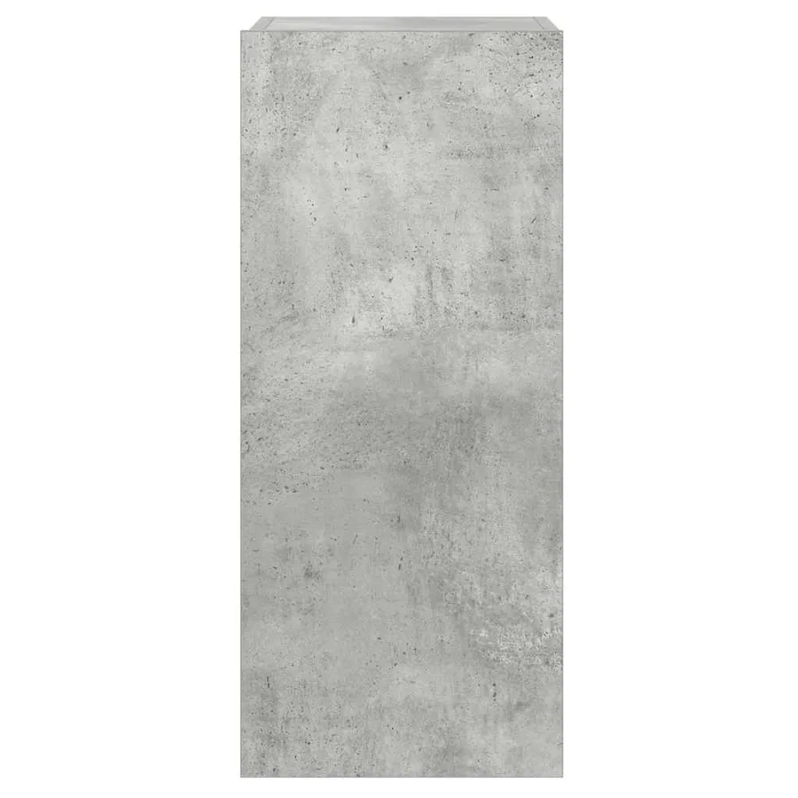 Meuble TV mural avec lumières LED gris béton 30,5x35x70 cm - 9