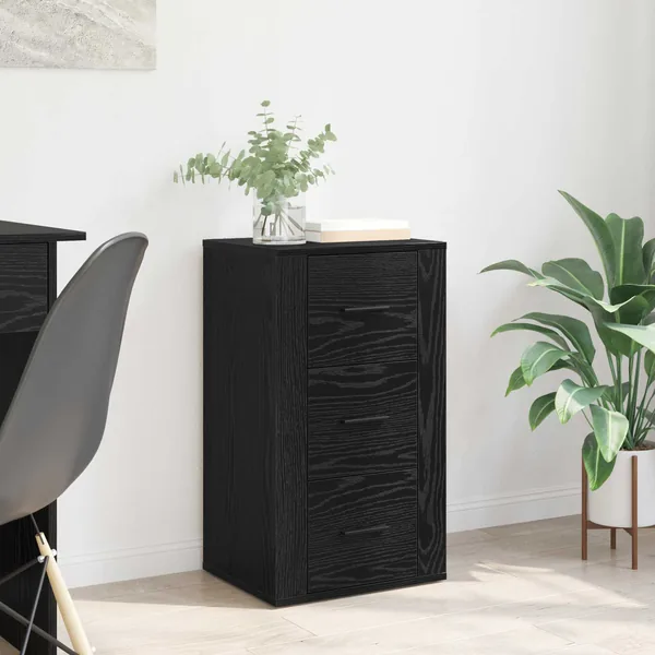 Buffet avec tiroir Chêne noir 40 x 33 x 70 cm Bois d'ingénierie