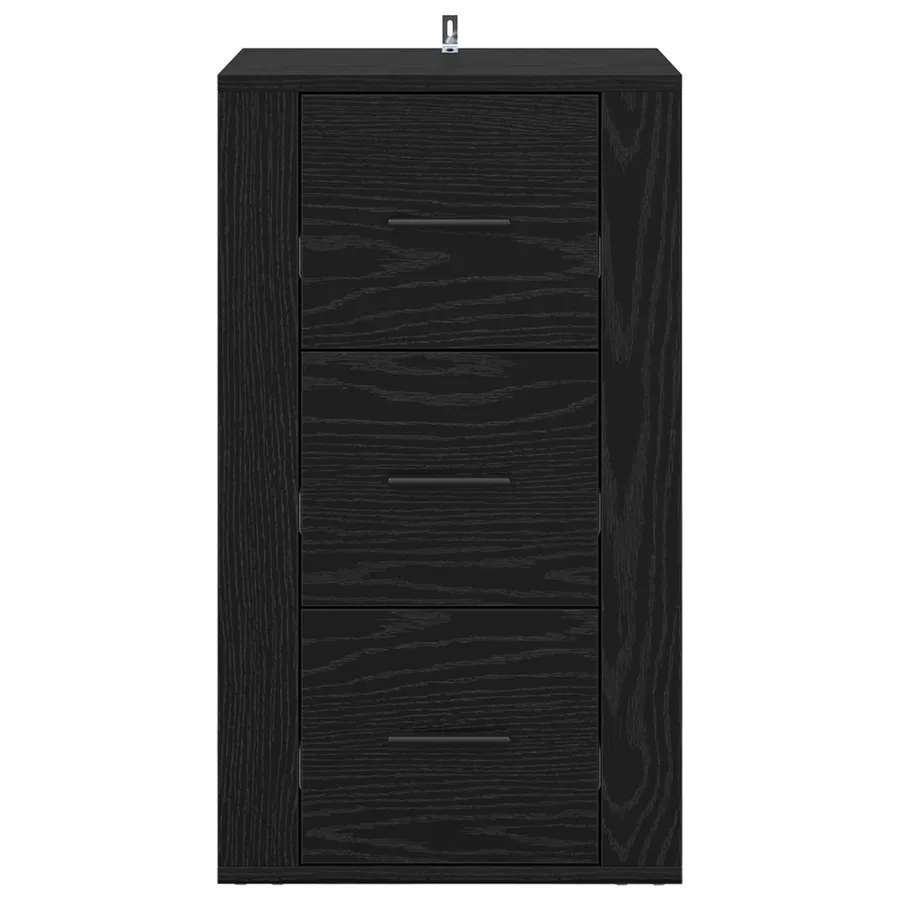Buffet avec tiroir Chêne noir 40 x 33 x 70 cm Bois d'ingénierie - 6