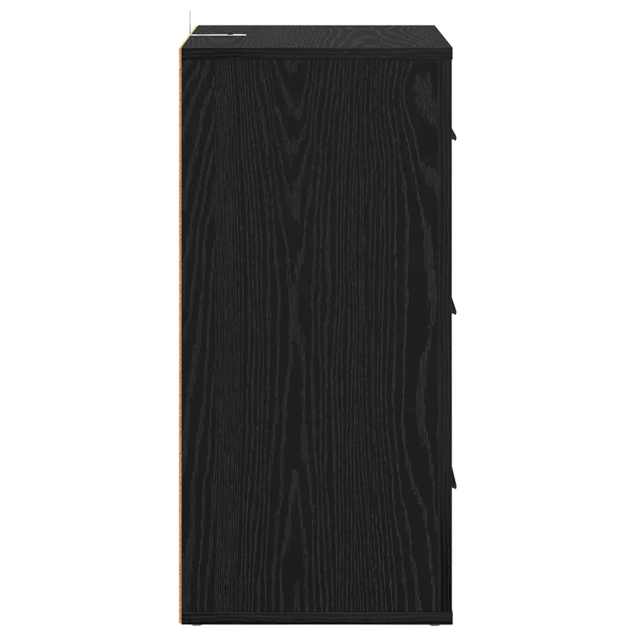 Buffet avec tiroir Chêne noir 40 x 33 x 70 cm Bois d'ingénierie - 7