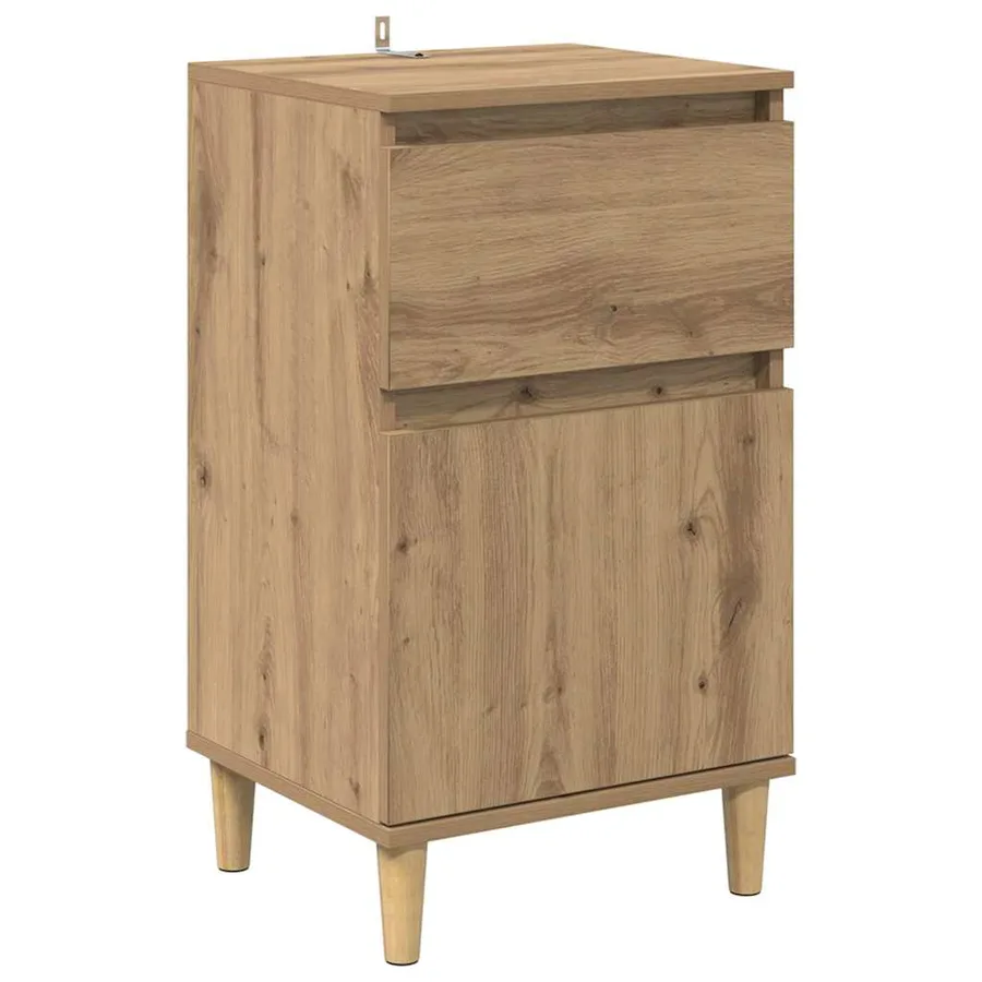 Cabinet de chevet 2 pc Chêne artisanal 40 x 35 x 70 cm - 6