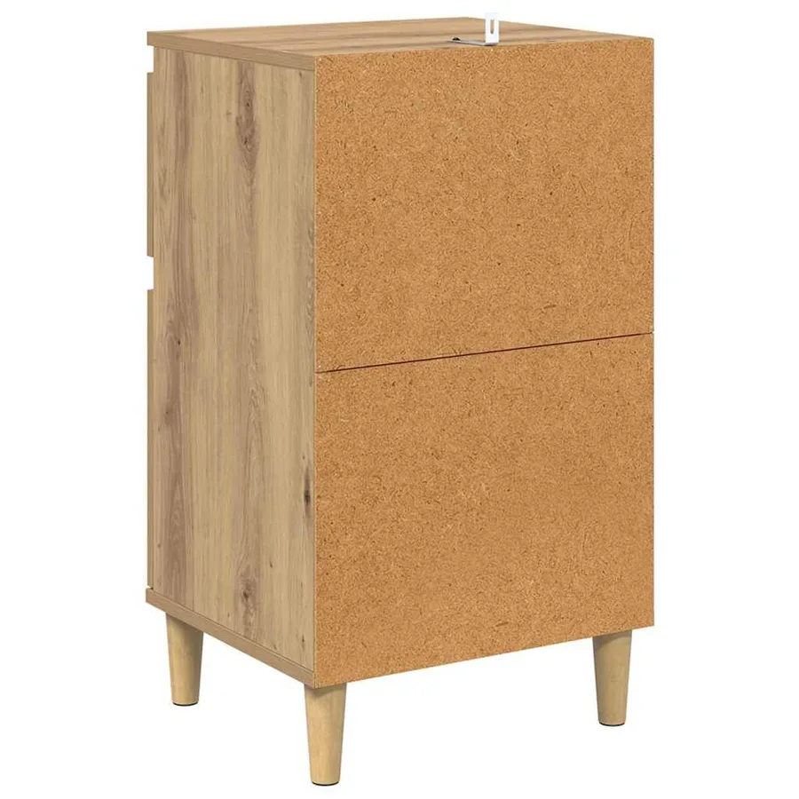 Cabinet de chevet 2 pc Chêne artisanal 40 x 35 x 70 cm - 9