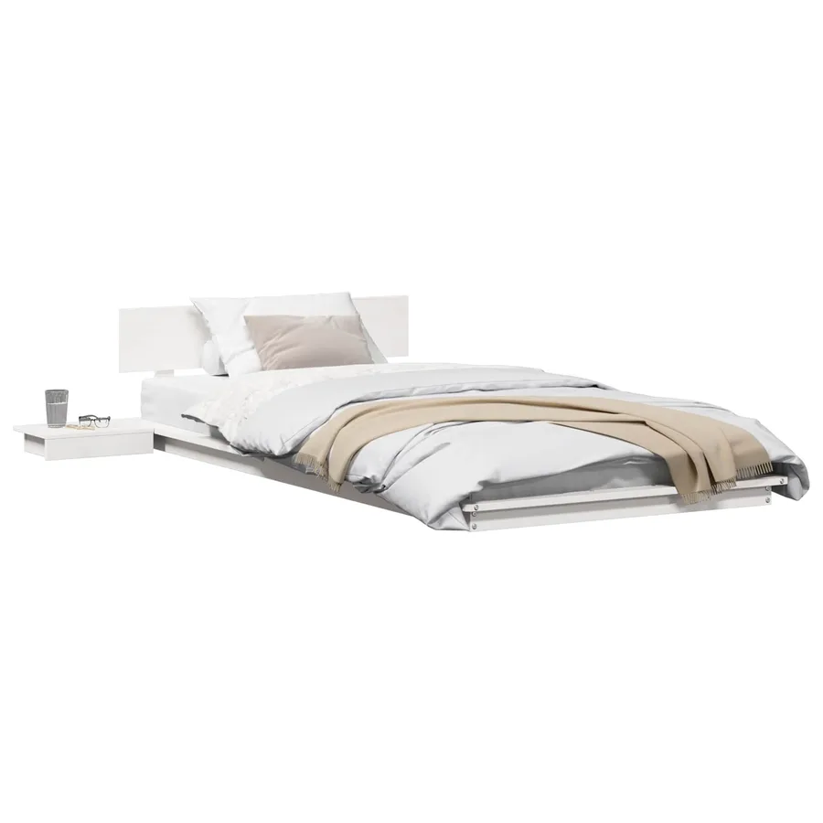 Cadre de lit Marron 75 x 190 cm bois - 2