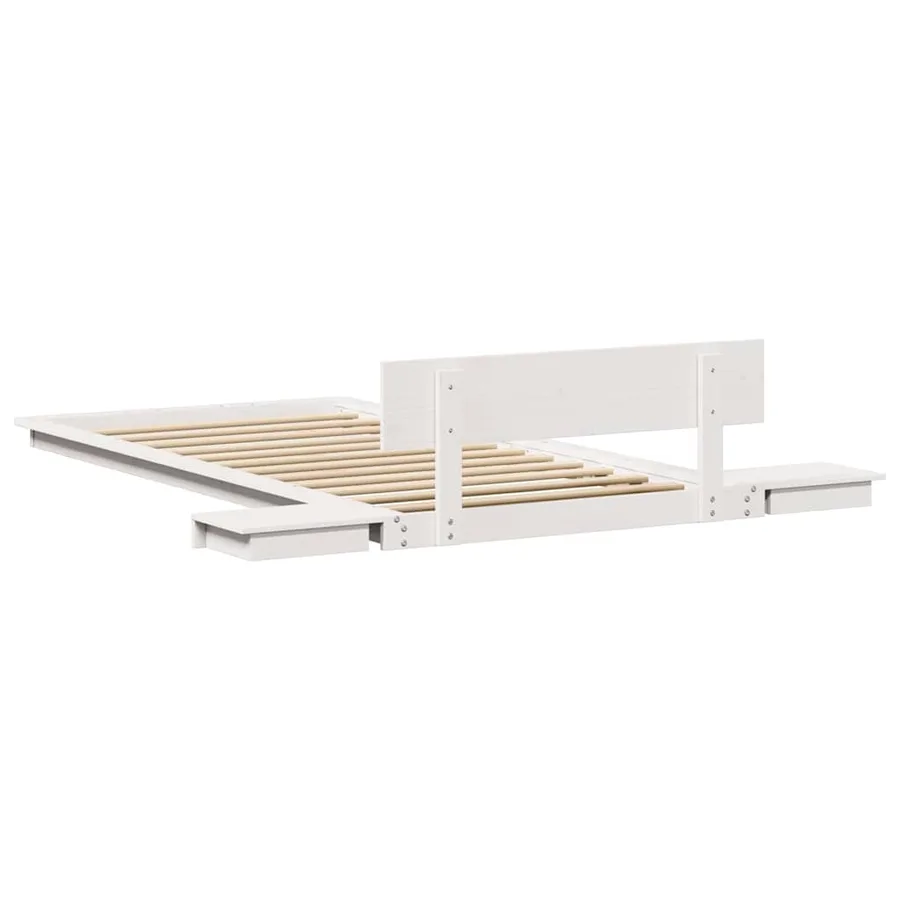 Cadre de lit Marron 75 x 190 cm bois - 7