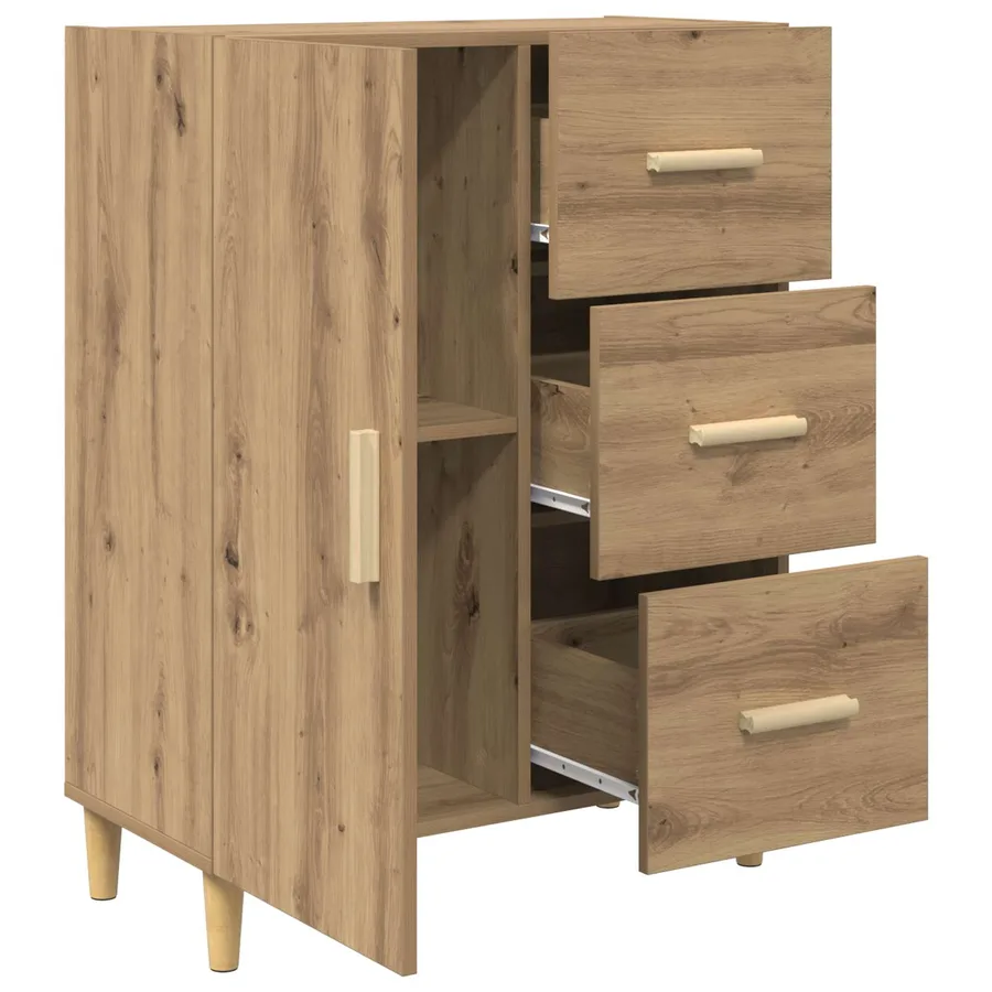 Buffet Chêne artisanal 34 x 69,5 x 90 cm Bois d'ingénierie - 5