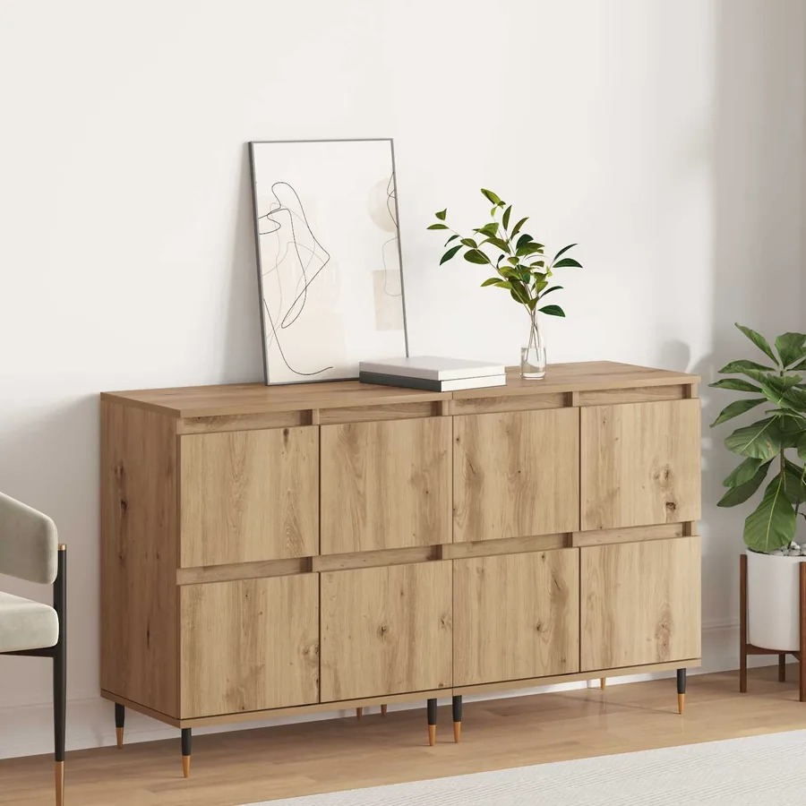 Armoire de rangement 2 pcs Chêne artisanal 60 x 35 x 70 cm