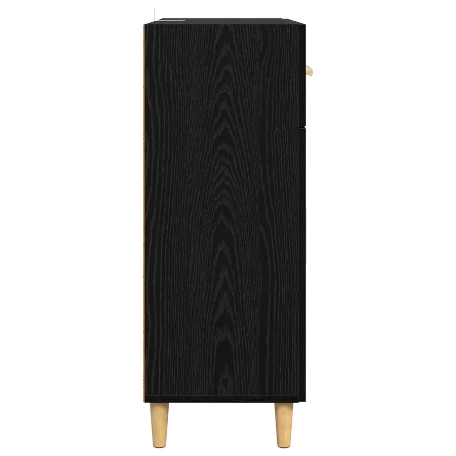 Buffet Chêne noir 34 x 69,5 x 89 cm Bois d'ingénierie - 7