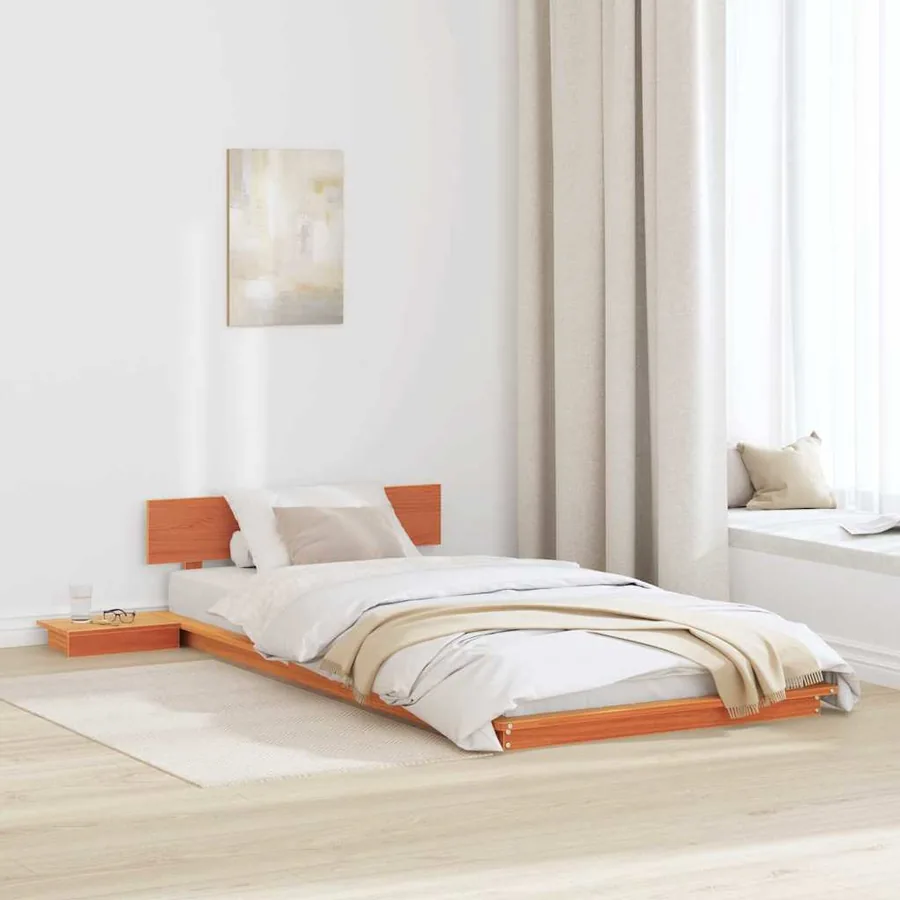 Cadre de lit Marron 90 x 200 cm bois