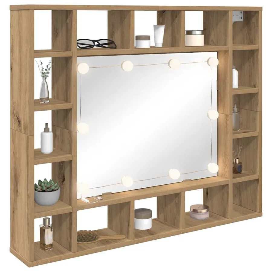 Armoire Miroir Chêne artisanal 91 x 15 x 76,5 cm - 3