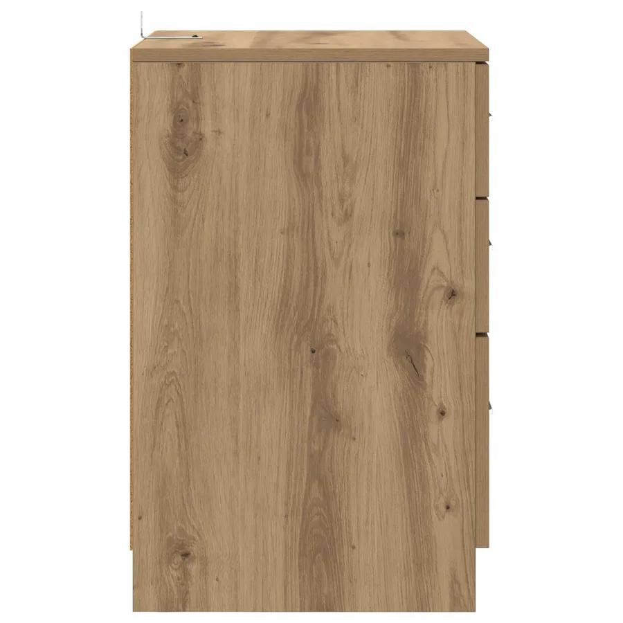 Cabinet de chevet Chêne artisanal 40 x 40 x 63 cm - 7