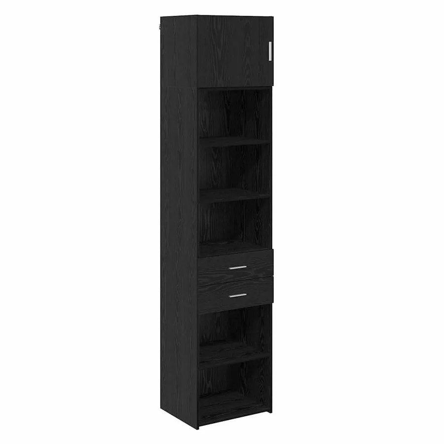 Haut Armoire Chêne noir 50 x 42,5 x 225 cm Bois d'ingénierie - 2