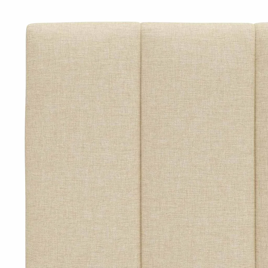 Cadre de lit sans matelas Hanko crème 160x200 cm tissu - 12