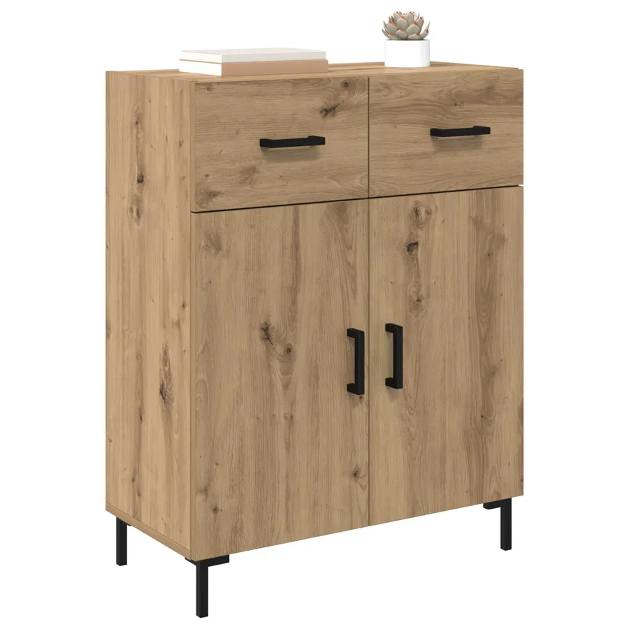 Buffet Chêne artisanal 69,5 x 34 x 90 cm Bois d'ingénierie - 3