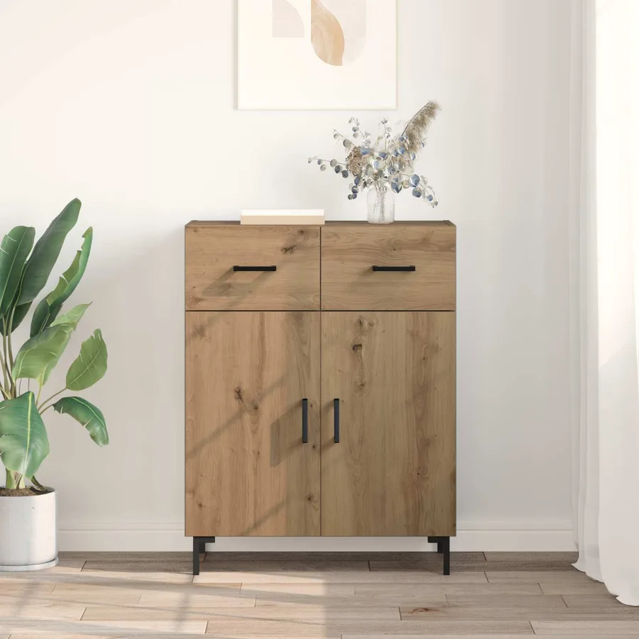 Buffet Chêne artisanal 69,5 x 34 x 90 cm Bois d'ingénierie - 4
