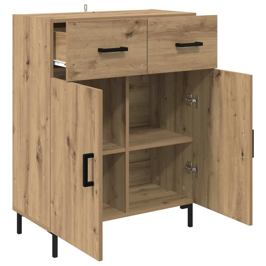 Buffet Chêne artisanal 69,5 x 34 x 90 cm Bois d'ingénierie - 5