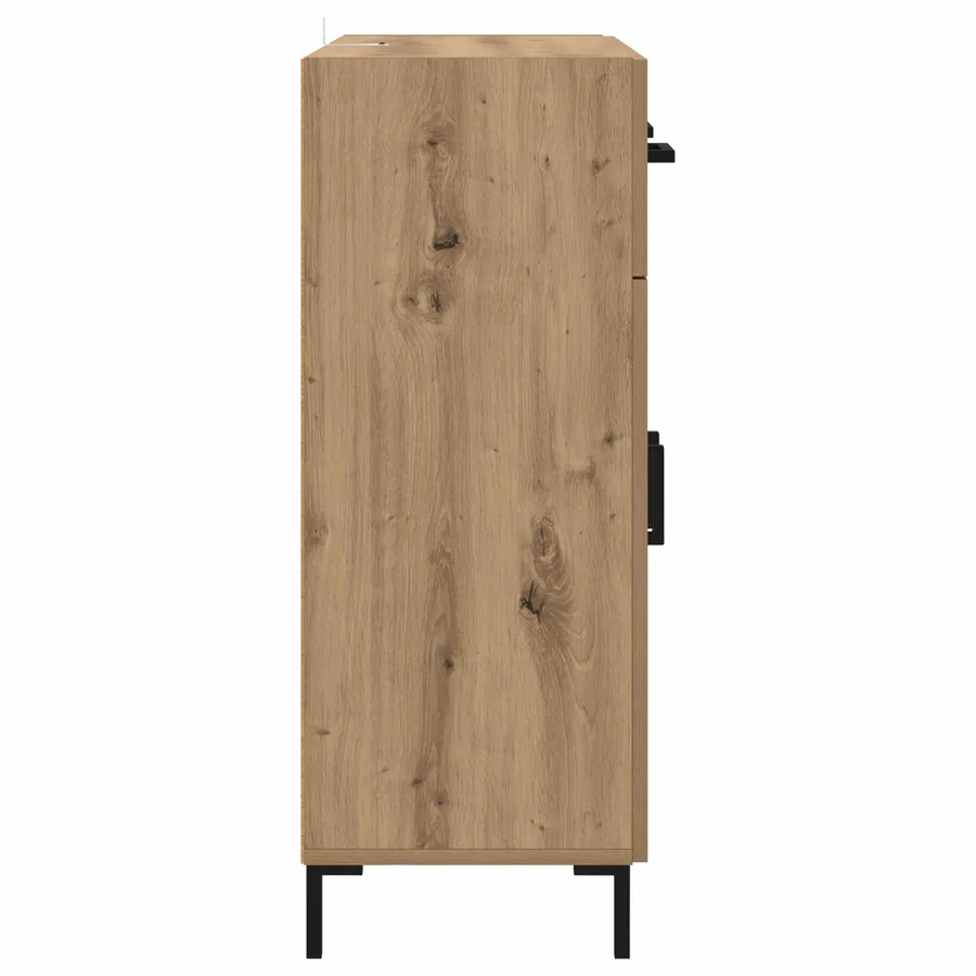 Buffet Chêne artisanal 69,5 x 34 x 90 cm Bois d'ingénierie - 7