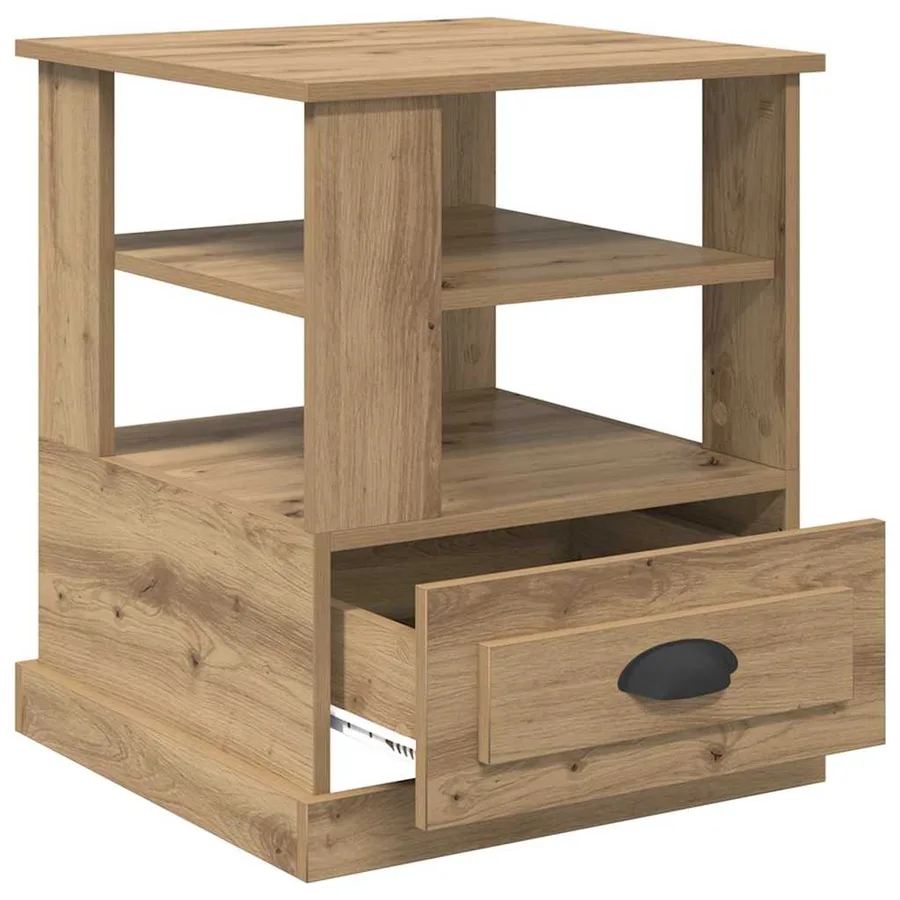 Cabinet de chevet Chêne artisanal 50 x 50 x 60 cm - 5