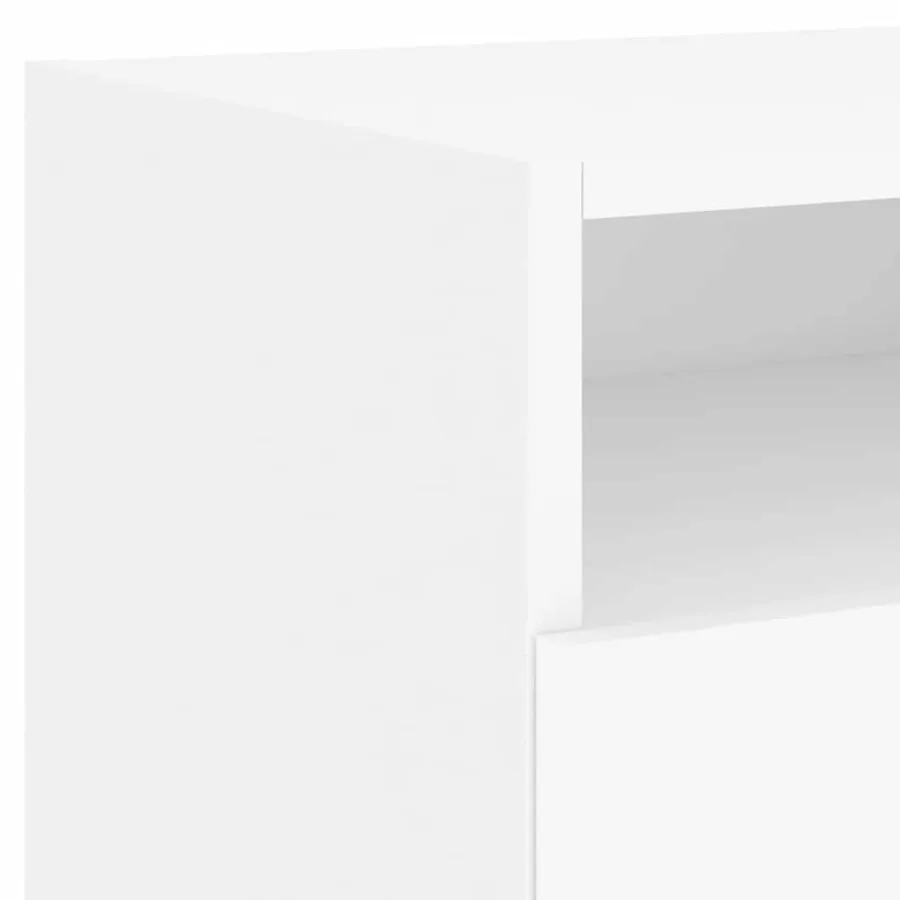 Table de chevet avec lumières LED blanc 40x39x37 cm - 10