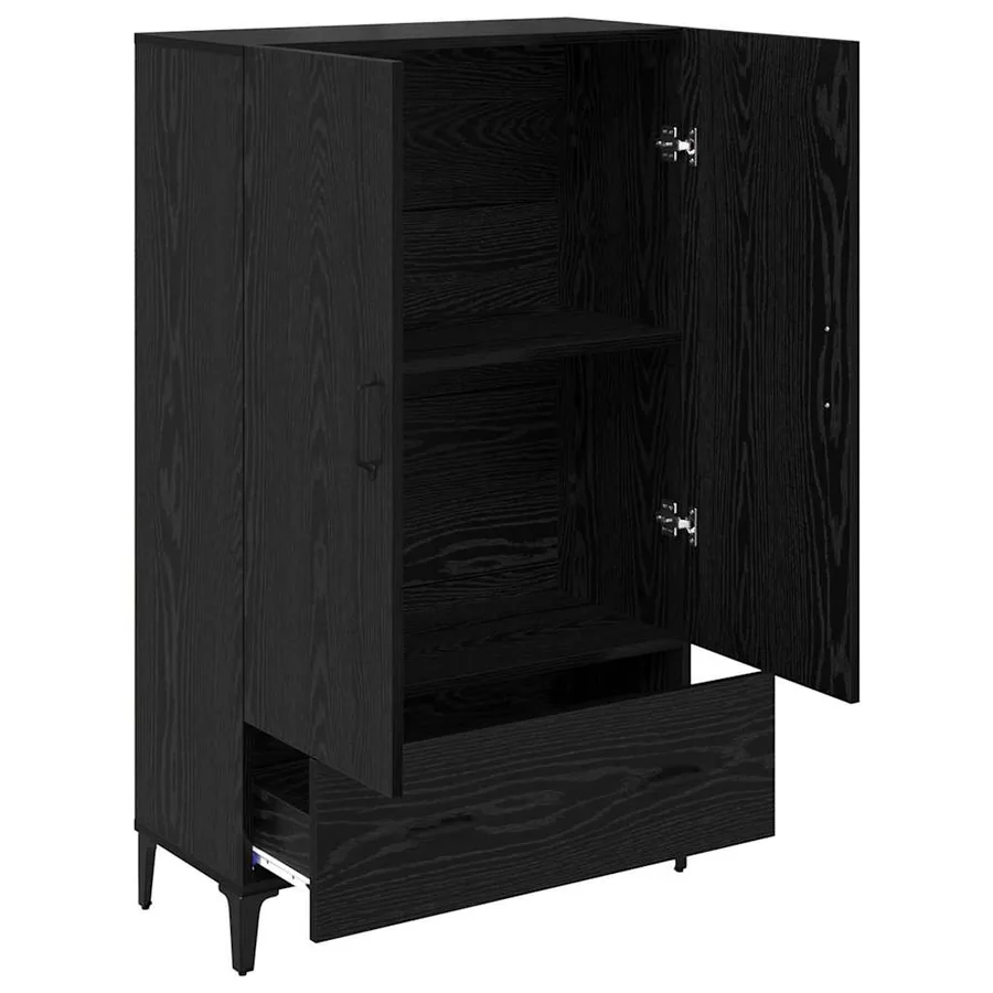 Haut Armoire avec tiroir Chêne noir 70 x 31 x 115 cm - 5