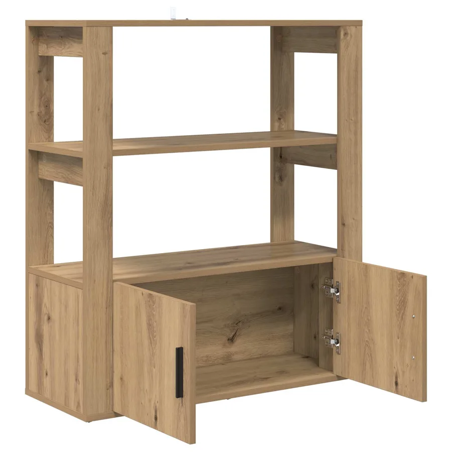 Buffet chêne artisanal 30 x 80 x 90 cm Bois d'ingénierie - 5