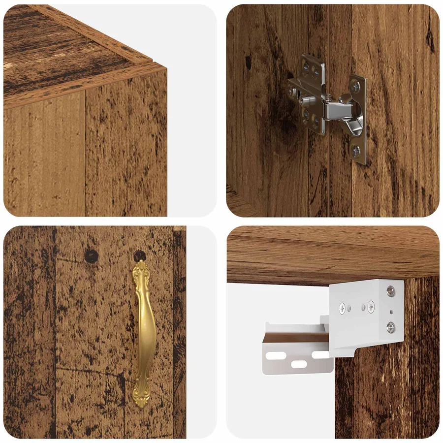 Meuble mural Bois ancien 69,5 x 34 x 90 cm Bois d'ingénierie - 9