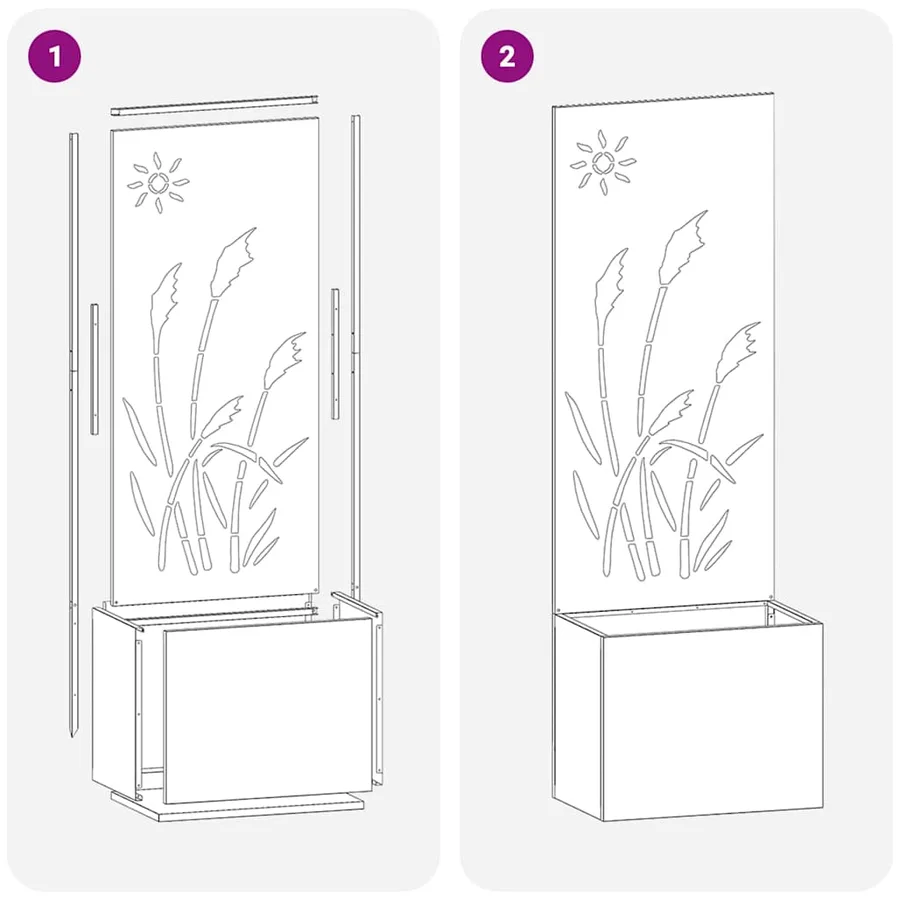 Écran de confidentialité de jardin Fretwork Blanc 50 x 150 cm - 9