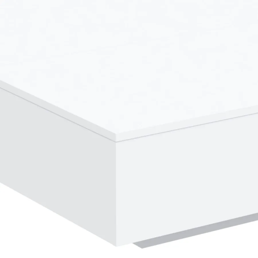 Table basse avec lumières LED blanc 100x100x31 cm - 9