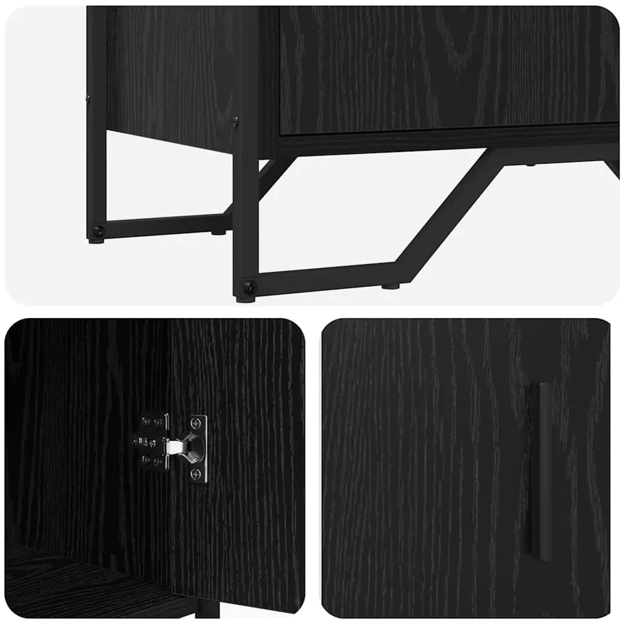 Buffet Chêne noir 78 x 35 x 74,5 cm - 9