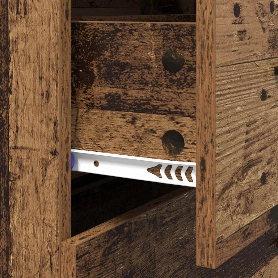 Buffet Bois Ancien 69,5 x 34 x 90 cm Bois d'ingénierie et fer - 11