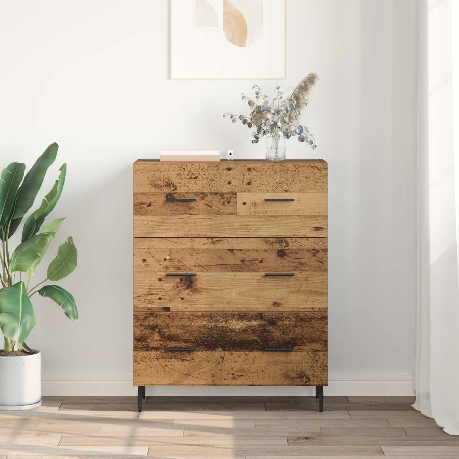 Buffet Bois Ancien 69,5 x 34 x 90 cm Bois d'ingénierie et fer - 4