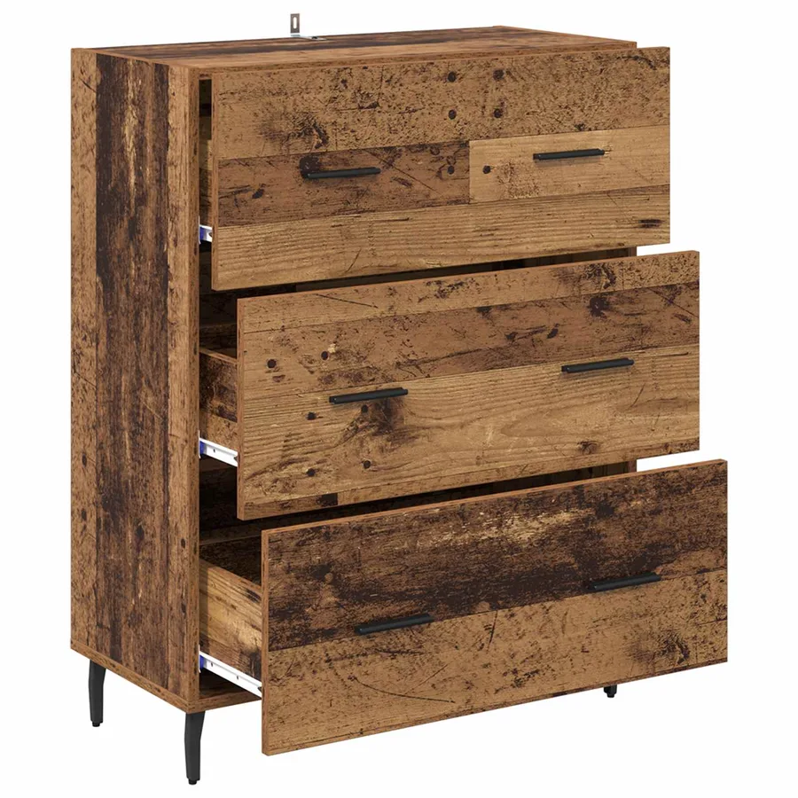 Buffet Bois Ancien 69,5 x 34 x 90 cm Bois d'ingénierie et fer - 5