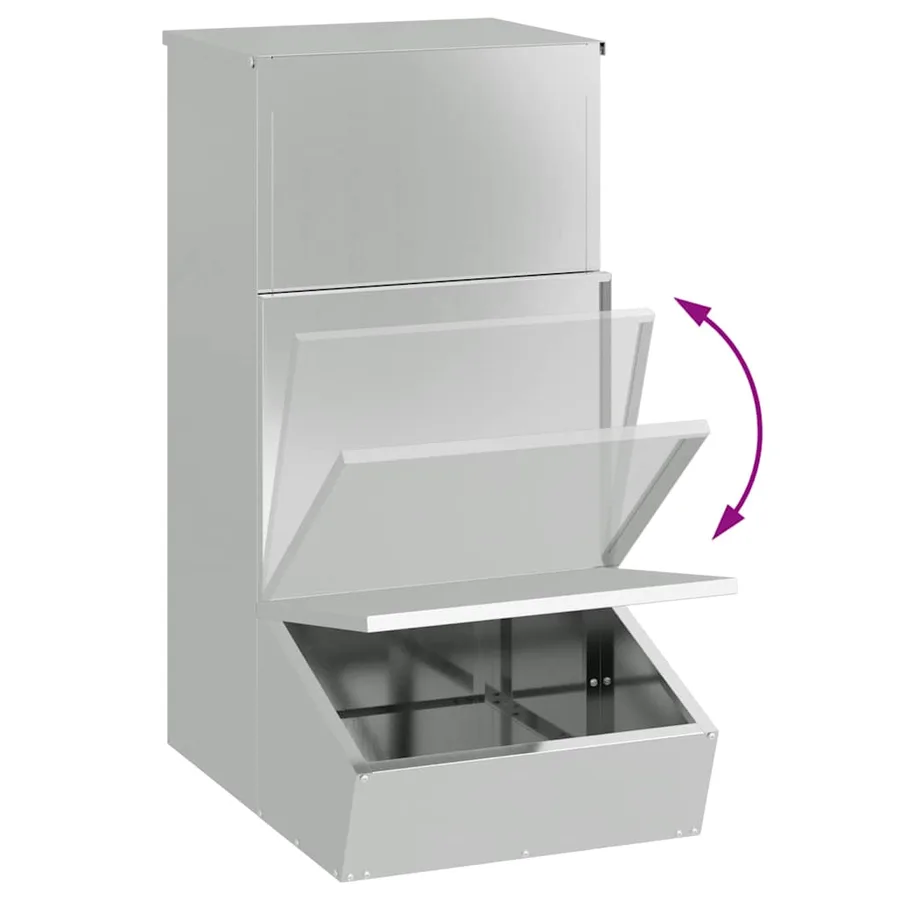 Distributeur de porcs Argent 55 x 38 x 76 cm Acier galvanisé - 11