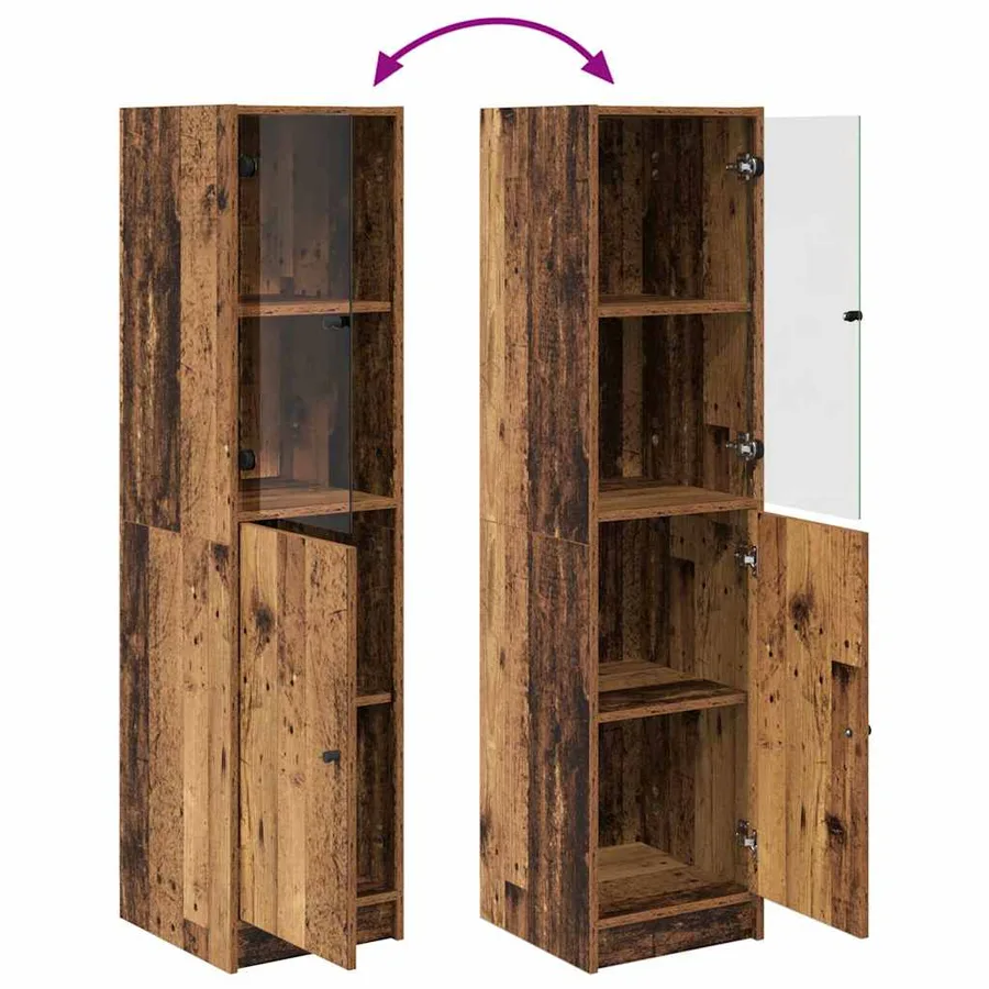 Haut Armoire Bois Ancien 35 x 37 x 142 cm Bois d'ingénierie - 11