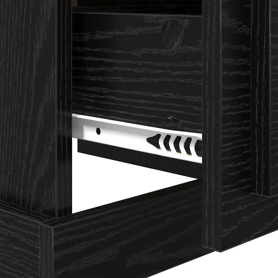 Cabinet de chevet 2 pcs Chêne noir 39 x 39 x 47.5 cm - 8