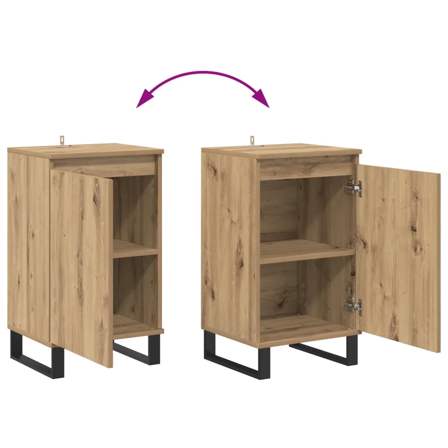 Buffet Chêne artisanal 40 x 35 x 70 cm Bois d'ingénierie - 11