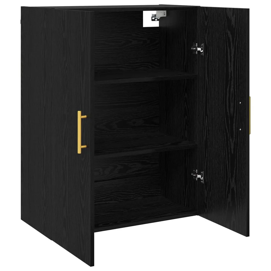 Armoire Murale Montage mural 2 pcs Chêne noir 69,5 x 34 x 90 cm - 7