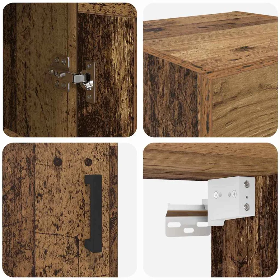 Meuble mural Bois Ancien 34,5 x 34 x 90 cm Bois d'ingénierie - 9