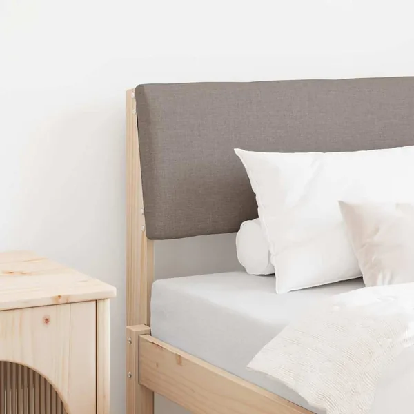 Tête de lit capitonnée Taupe 75 cm Pin massif