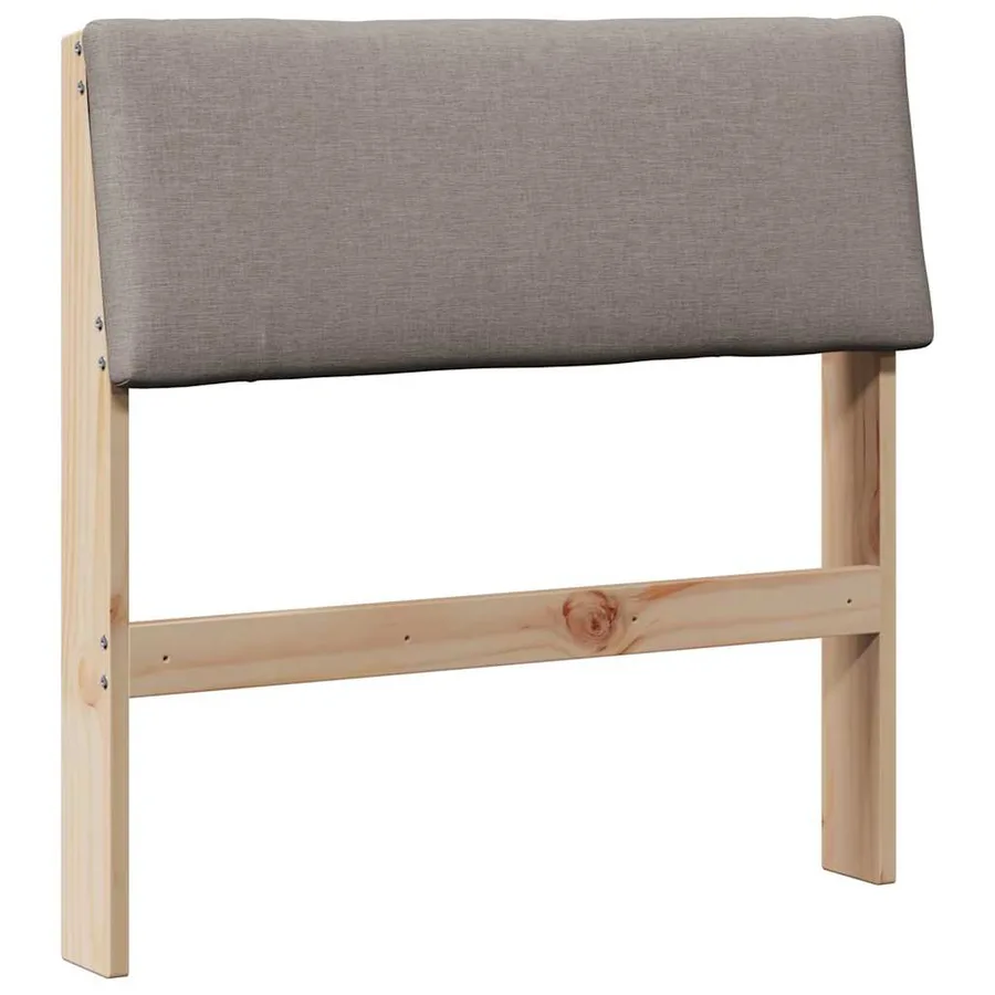 Tête de lit capitonnée Taupe 75 cm Pin massif - 2