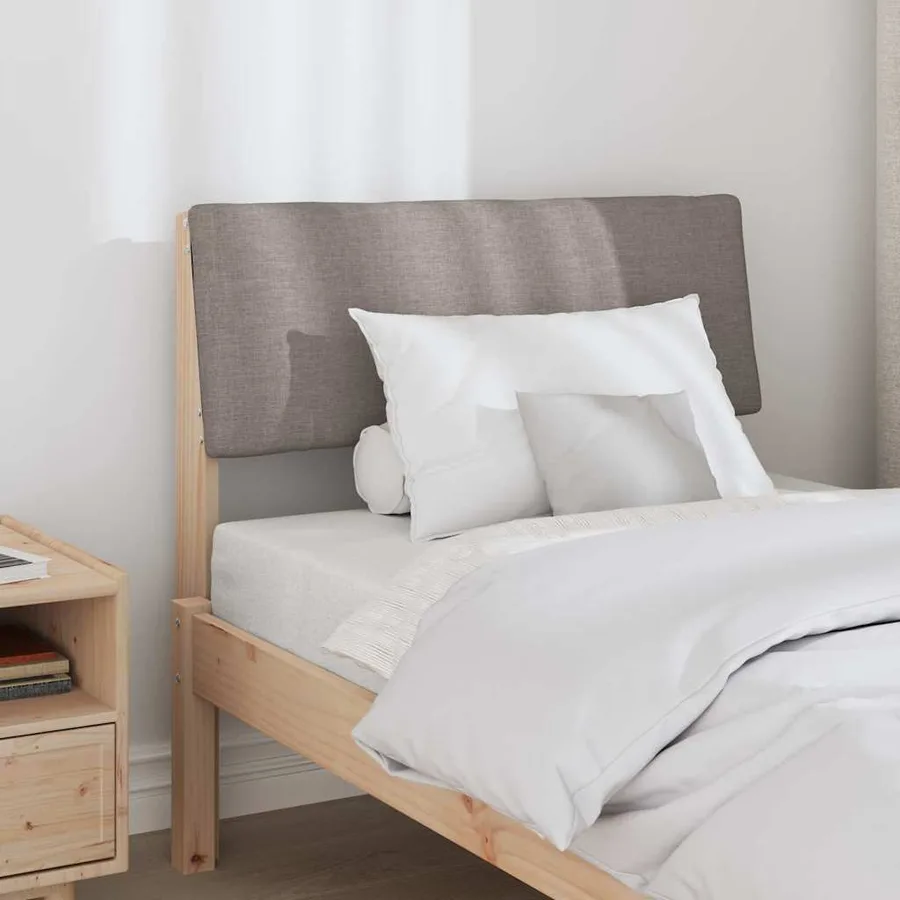 Tête de lit capitonnée Taupe 75 cm Pin massif - 3