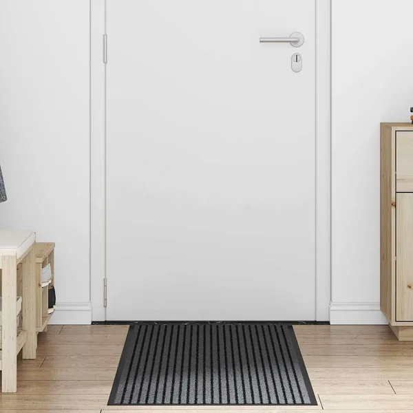 Tapis d'entrée Noir 60 x 150 cm Polypropylène