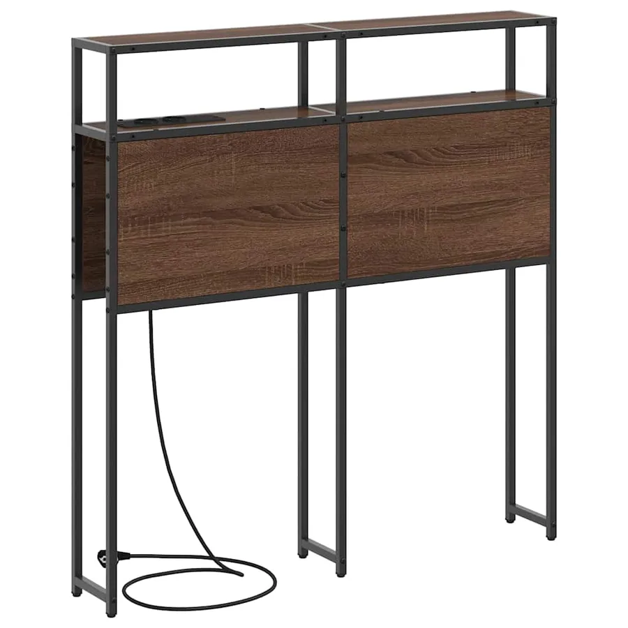 Tête de lit de rangement Chêne marron Bois d'ingénierie - 7