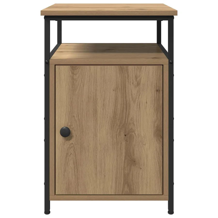 Cabinet de chevet 2 pc chêne artisanal Bois d'ingénierie - 7
