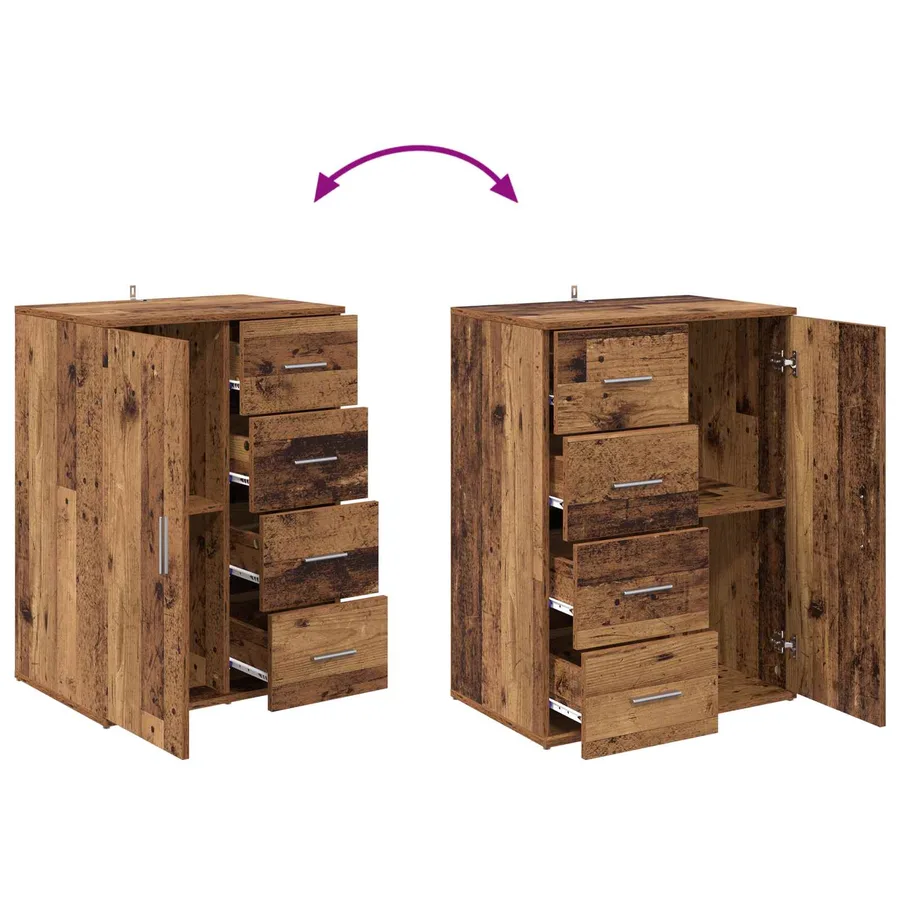 Buffet Bois Ancien 59 x 39 x 80 cm Bois d'ingénierie - 11