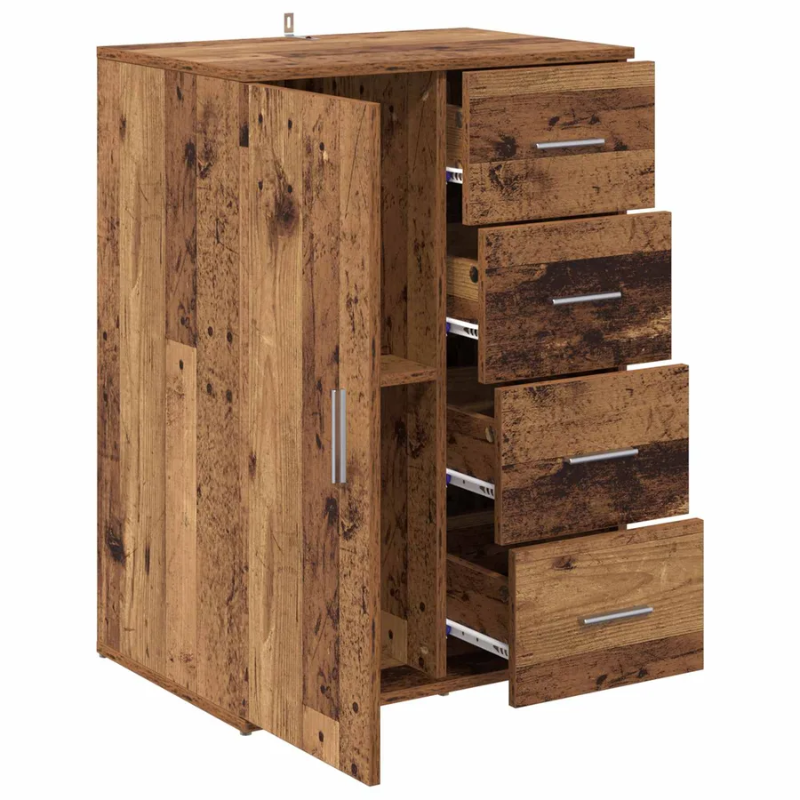 Buffet Bois Ancien 59 x 39 x 80 cm Bois d'ingénierie - 5