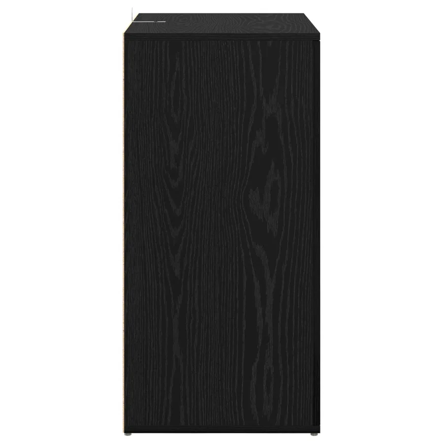Buffet avec tiroir Chêne noir 59 x 39 x 80 cm Bois d'ingénierie - 7