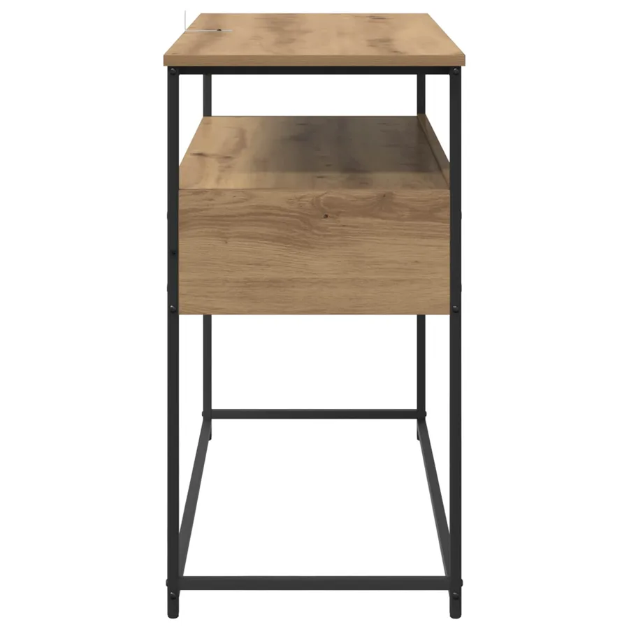 Table console Chêne artisanal 100 x 40 x 75 cm - 7