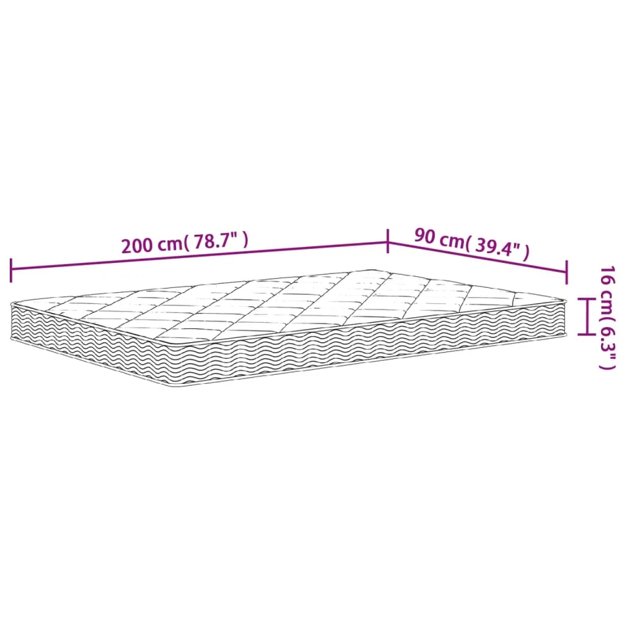 Matelas en mousse moyennement doux 90x200 cm - 9