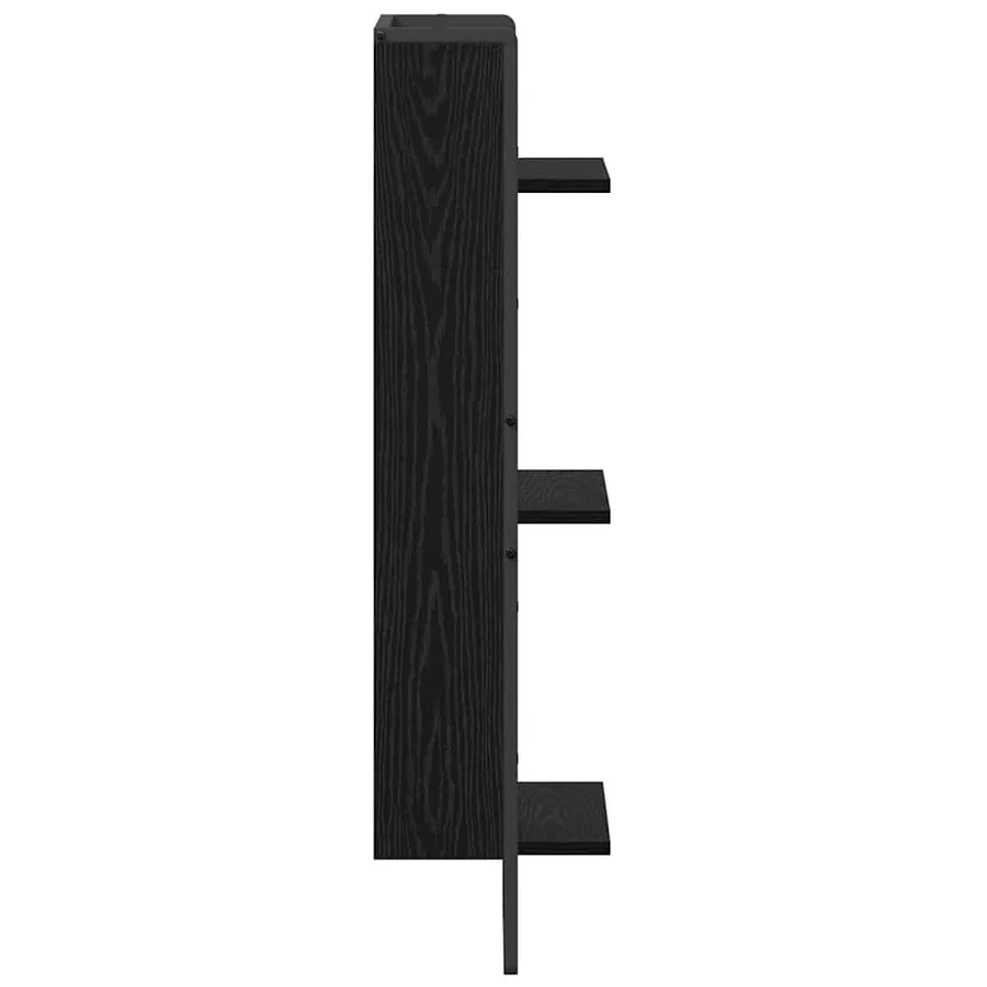 Étagère Murale Chêne noir 30 x 25 x 100 cm Bois d'ingénierie - 6
